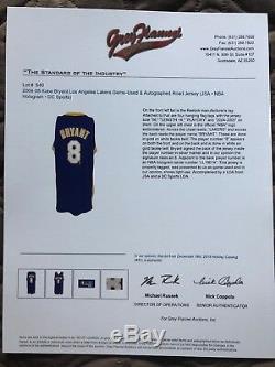 2004-05 Maillot Kobe Bryant Lakers Utilisé Et Autographié (jsa Nba Hologram)