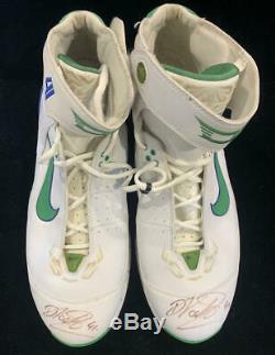 2005 Dirk Nowitzky Jeu D'occasion Chaussures, Nike Signés Huarache 2k5 Dallas Mavs 41. Psa