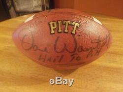 2008 Pittsburgh Panthers Pitt / Navy Jeu D'occasion Football Signé Dave Wannstedt Rare