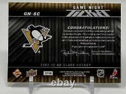 2009-10 Ud Black Game Night Ticket Sidney Crosby Autographe #29/35