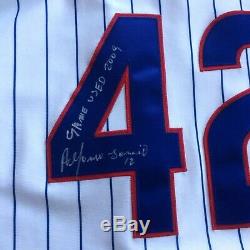 2009 Alfonso Soriano Chicago Cubs Jeu Utilisé Worn Jersey # 42 Signé Robinson Day