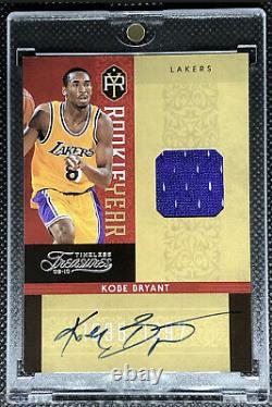 2009 Rookie Timeless Treasure Kobe Bryant Jeu D'occasion Jersey On Card Autograph /50