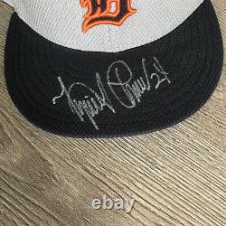 2013 Mvp Miguel Cabrera Signé Détroit Tigres Jeu Worn Hat Cap Autographe D'occasion