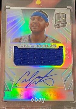 2014-2015 Panini Spectra Carmelo Anthony Spectacular Swatches Auto Game Worn /35