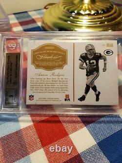 2016 Flawless Ruby Aaron Rodgers Jersey Patch Auto 5/5 Bgs 9.5 Game Worn