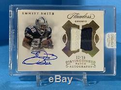 2018 Flawless Smith Emmitt Distingué Patch Autographs Or 02/10 Game-occasion