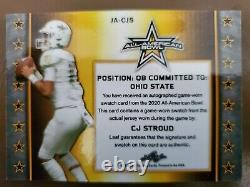 2020 Feuille All American Cj Stroud (buckeyes Qb) Jeu D'occasion Patch 5/5