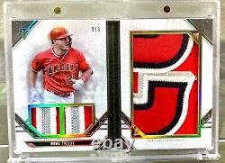 2021 Topps Triple Threads Baseball Mike Trout Jumbo/relic Game-used Brochure 2/3