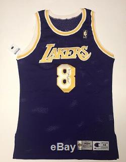 96-97 Kobe Bryant Jeu Utilisé Maillot La Lakers Rookie Signé Mears / Miedema / Jsa Loa