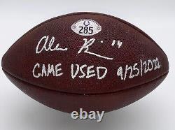 Alec Pierce a signé le ballon de football utilisé lors du match Indianapolis Colts contre les Chiefs 2022.
