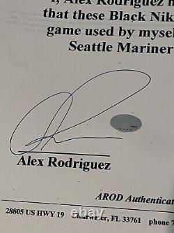 Alex Rodriguez 1998 Autographié Jeu Utilisé Rookie Cleats Arod Signé Coa Jsa Psa