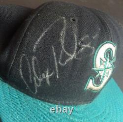 Alex Rodriguez Signé Jeu Utilisé Mariners 1995 Rookie Hat Millcreek Autograph Coa