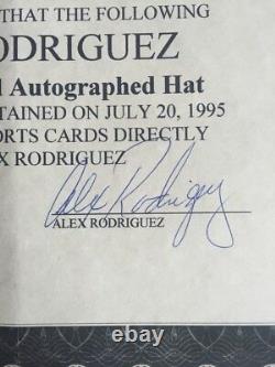 Alex Rodriguez Signé Jeu Utilisé Mariners 1995 Rookie Hat Millcreek Autograph Coa