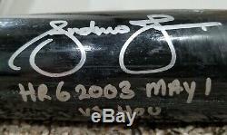 Andruw Jones 2003 Autographié Inscribed Jeu D'occasion Home Run Mlb Braves Bat Psa Gu