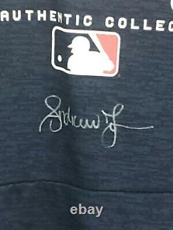 Andruw Jones Atlanta Braves Auto Signed Game Worn Hooded Pullover Son Loa