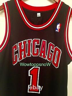 Autographed Auto Derrick Rose Jeu Worn/used Home Black Chicago Bulls Jersey Coa