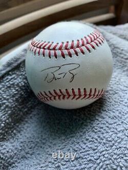 Autographié Buster Posey Jeu De Baseball Utilisé