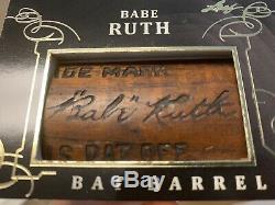 Babe Ruth 1/1 Jeu Autographiée De Bat Barrel Automatique Signée Yankee Masterpiece