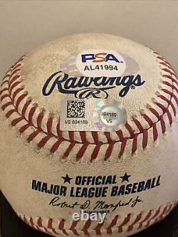 Balle de baseball utilisée en jeu signée autographiée Mookie Betts de la MLB avec certification PSA MLB Holo Dodgers Auto