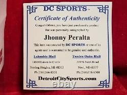 Balle signée JHONNY PEROLTA utilisée lors du match avec inscription WALK OFF HR de l'équipe Detroit Tigers en 2013.