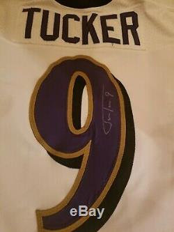 Baltimore Ravens Justin Tucker Nike Jeu D'occasion / Worn Jersey Autographié