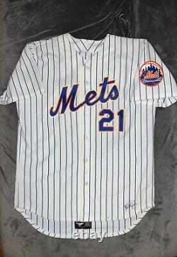 Bill Pulsipher Ais Game Utilise New York Mets Jersey 48 1995 Signé Auto Hundley