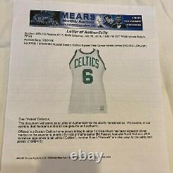 Bill Russell A Signé Authentic Boston Celtics Jeu Utilisé Jersey Jsa & Mears Coa