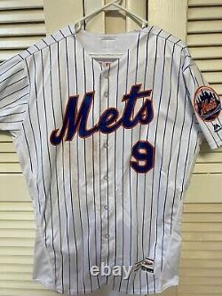 Brandon Nimmo Game Used Et Autographied Mets Jersey