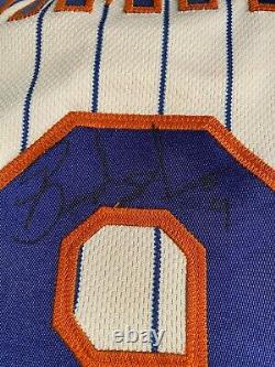 Brandon Nimmo Game Used Et Autographied Mets Jersey