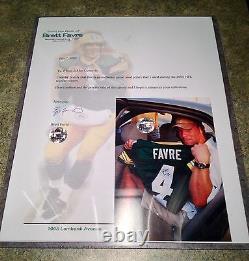 Brett Favre Jeu Us Used Signé Packers NFL Football Jersey Bf Loa Hof Sb XXXI