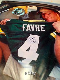 Brett Favre Jeu Us Used Signé Packers NFL Football Jersey Bf Loa Hof Sb XXXI