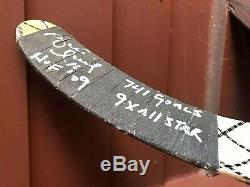 Brett Hull St. Louis Blues # 16 Signe Jeu Utilisé Easton Stick Gem Rare Top Gun