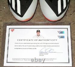 Carlos Correa 2016 Jeu Utilisé Autographié Signé Adidas Baseball Cleats Fanatics