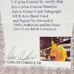 Carlos Correa Astros Star A Signé Auto Game Armband Correa Sr Loa