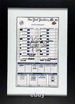 Carte de composition signée par Alex Rodriguez utilisée lors du match historique RBI n°2000/HR n°666