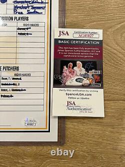 Carte de composition signée par Corey Seager utilisée lors du match de carrière à domicile n°90, avec certificat d'authenticité JSA + MLB Holo