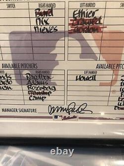 Carte de composition utilisée et signée par Ryne Sandberg de la MLB