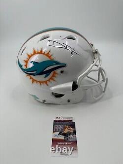 Casque authentique de jeu utilisé signé par Devante Parker des Miami Dolphins avec certificat JSA Witness Coa