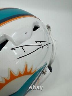 Casque authentique de jeu utilisé signé par Devante Parker des Miami Dolphins avec certificat JSA Witness Coa