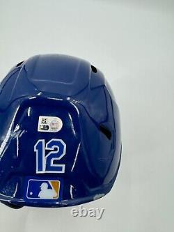 Casque de frappe utilisé en jeu signé par Jorge Soler des Kansas City Royals avec hologramme MLB Coa