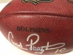 Chad Pennington Autographié Miami Dolphins Jeu Utilisé Football NFL Marshall