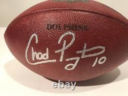 Chad Pennington Autographié Miami Dolphins Jeu Utilisé Football NFL Marshall
