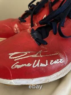 Chaussures à crampons utilisées lors des matchs de la saison 2022 des Red Sox de Boston, signées et authentifiées par Tanner Houck.