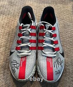 Chaussures d'entraînement usagées de Mike Trout 2022 portées signées autographiées paire d'Angels