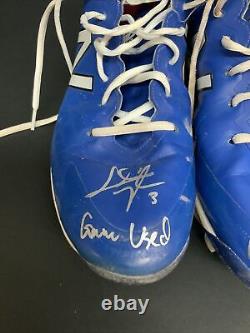 Chaussures de jeu utilisées signées par Chris Taylor des Dodgers avec certificat d'authenticité PSA Witness 1c01573/76