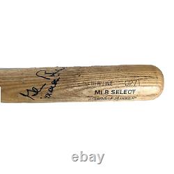 Chauve-souris signée Glenn Beckert utilisée lors du match 0271 MLB Select Slugger en bois fissuré 2014