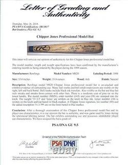 Chipper Jones Signé Jeu Utilisé 1998 Bat De Baseball Psa/adn 9.5