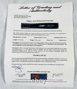 Chipper Jones Signed Game Used Bat Psa/dna Graded 8.5 Gu And Psa Itp Autograph