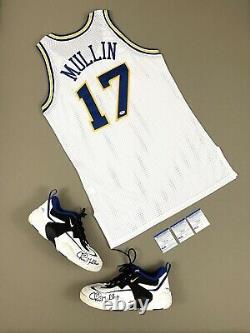 Chris Mullin Game Worn Utilisé Signé Jersey & Chaussures 95' 96' Psa Coa Hof Warriors