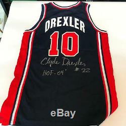 Clyde Drexler 1992 Team USA Dream Team Signé Jeu Utilisé Jersey Olympics Jsa Coa